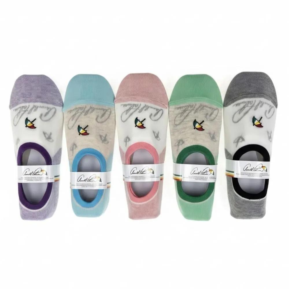 Arnold Palmer Non-slip Women's Silicone Footie Socks 5 Pairs SL024