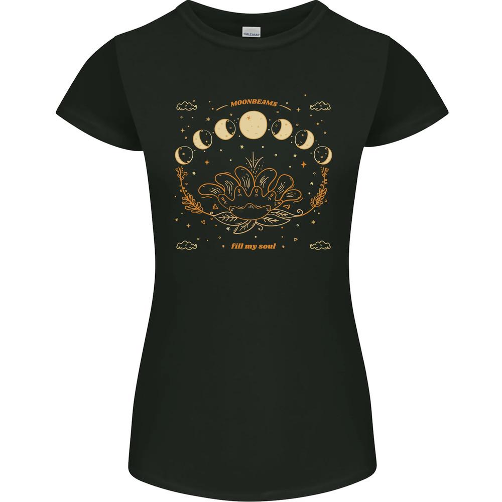 Moonbeams Moon Phases Celestial Pagan Petite Cut T-Shirt Unisex T-Shirt L