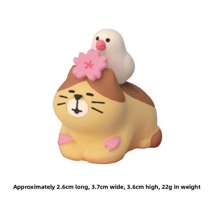 Cherry Blossom Cat Resin Craft With Cute Cat Figurine For Collectors And Gift Ideas