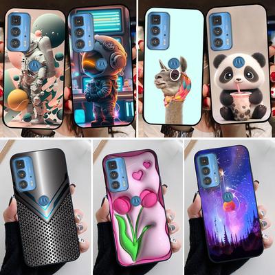 Motorola Moto Edge 20 Pro Telefon Kılıfı İçin Edge S Pro Sevimli Çizgi Film Boyama Tampon Yumuşak Silikon Kılıf Moto Edge20 Pro 20Pro İçin