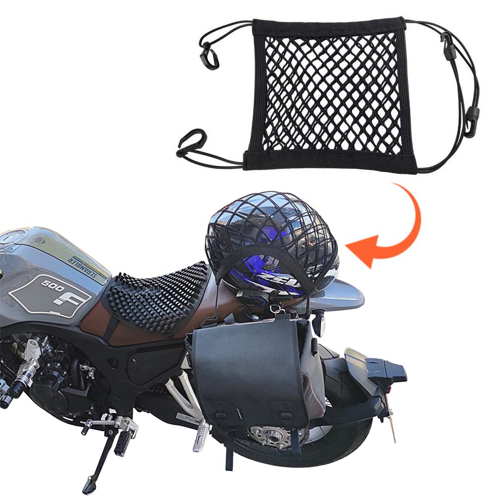 Motorcycle Helmet Storage Trunk Bag Motorcycle Luggage Net Hook Hold Bag Cargo Bike Scooter Mesh Fuel Tank Luggage Equipaje