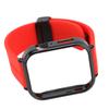 Silicone Magnetic Watch Band with Black Bumper Case for Watch Fit 3 Quick Release Folding Magnetic Buckle Watch Strap
