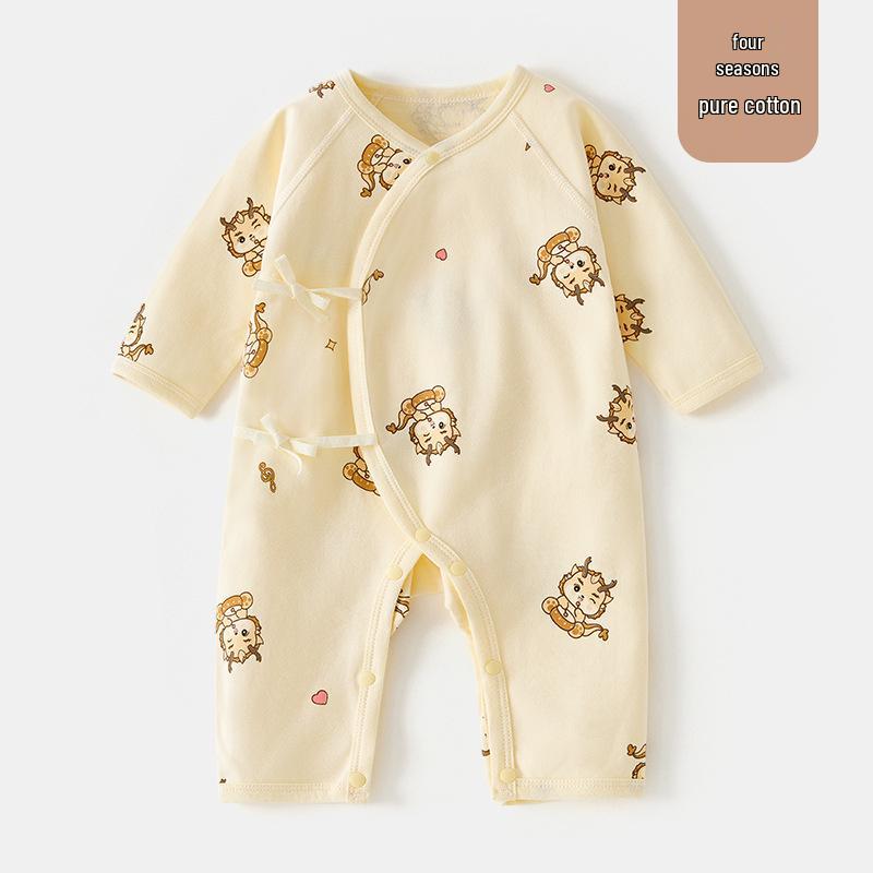 Newborn Class A Pure Cotton Bodysuit - Soft, Breathable, Four Seasons Baby Romper (0-3 Months)