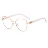 Classic Blue Light Blocking Women Cat Eye Glasses Frame Fashion Metal Spring Hinge Eyewear Optical Prescription Reading Glasses