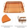 1 Set Baking Tray Oil Frying Baking Pan Non-stick Chips Basket Baking Dish Grill Mesh Kitchen Tools
