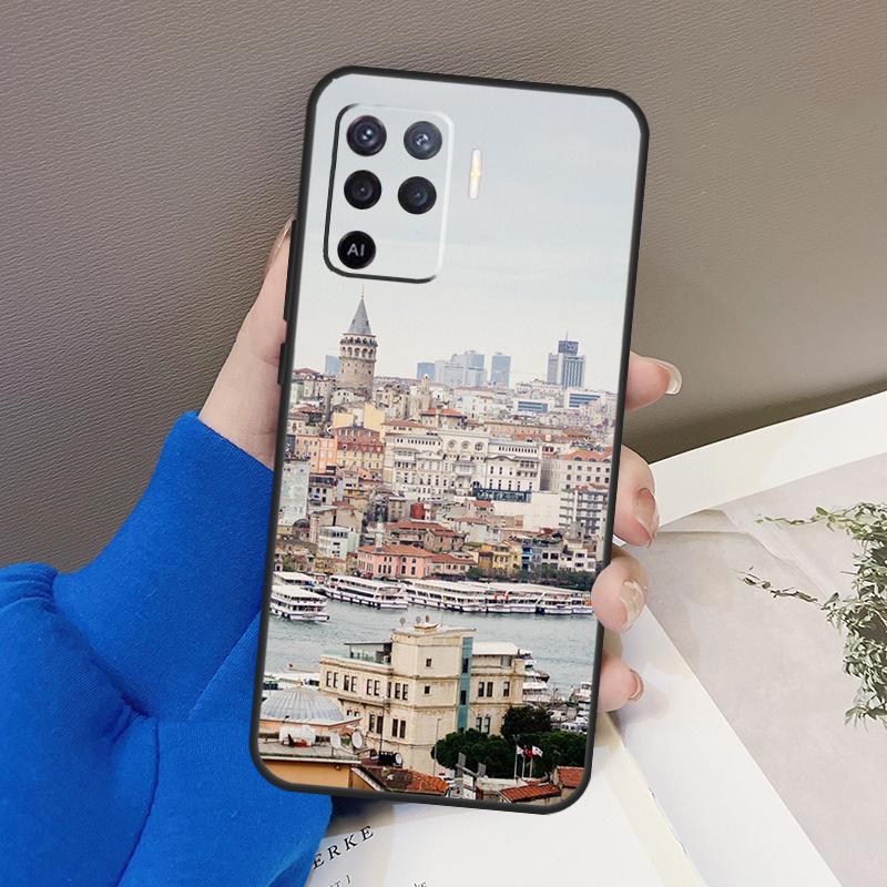 Turkey Istanbul Scenery Building Case For Oppo A77 A57 A17 A60 A80 A40 A74 A54 A94 A78 A98 A18 A38 A58 A96 A76 A16 A15 A5 Pro