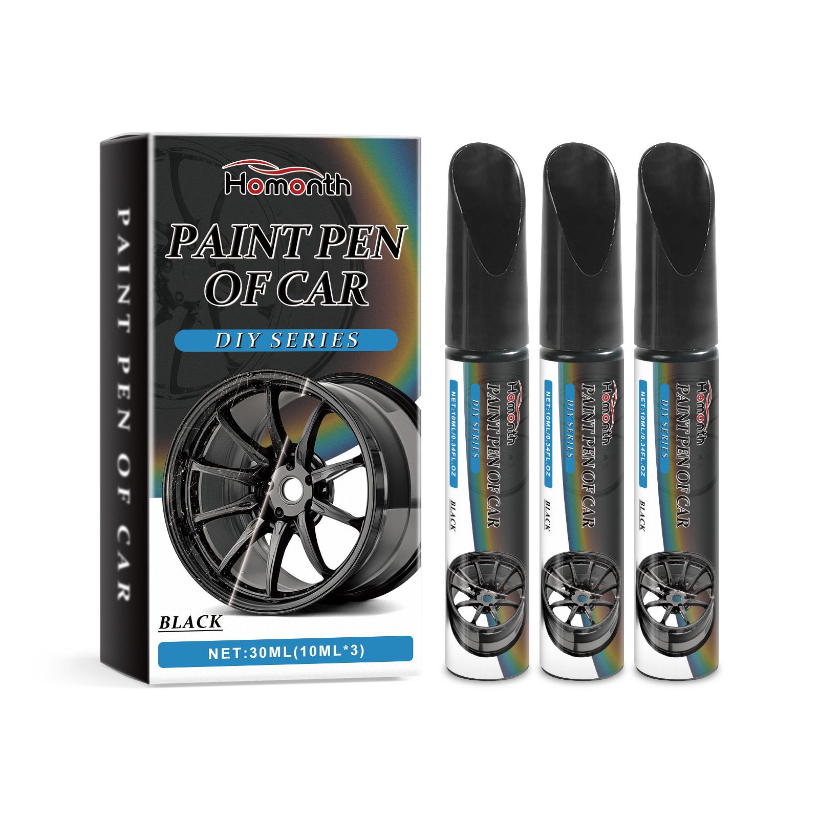 Homonth Black Car Wheel Scratch Repair Pen – Pen for Removing and Repairing Paint Scratches and Cuts on Car Paint