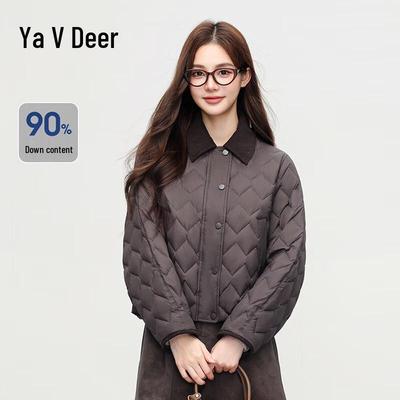 Yalou Leichte Damen-Daunenjacke im Hemd-Stil