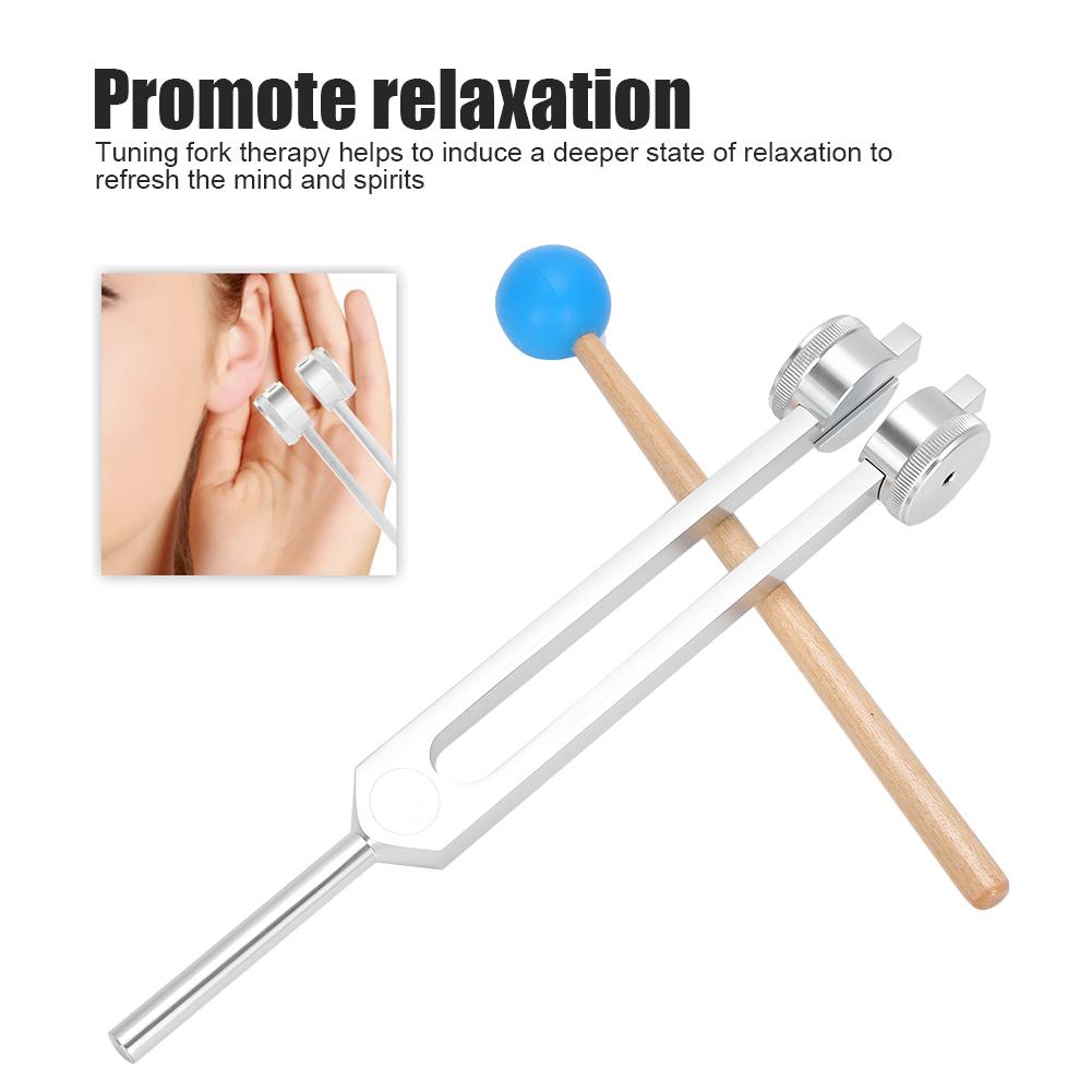 Aluminum Alloy 126.22Hz Frequency Tuning Fork Yoga Meditation Tuning Energy Fork With Hammer