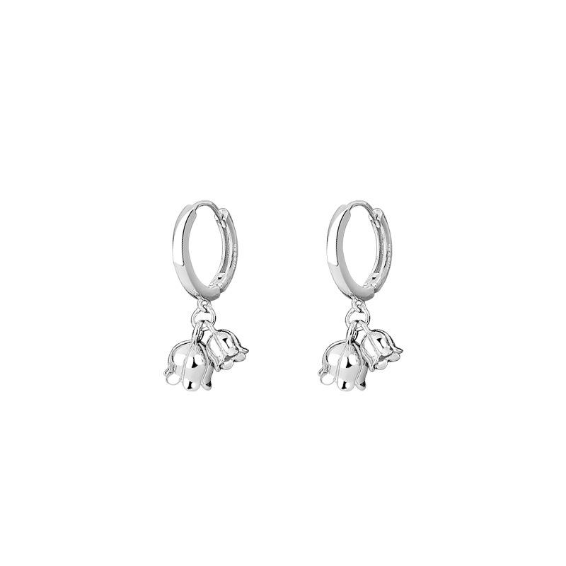 Glossy Adzuki Bean Stud Earrings Temperament Round Earrings Geometric Simple Design Earrings