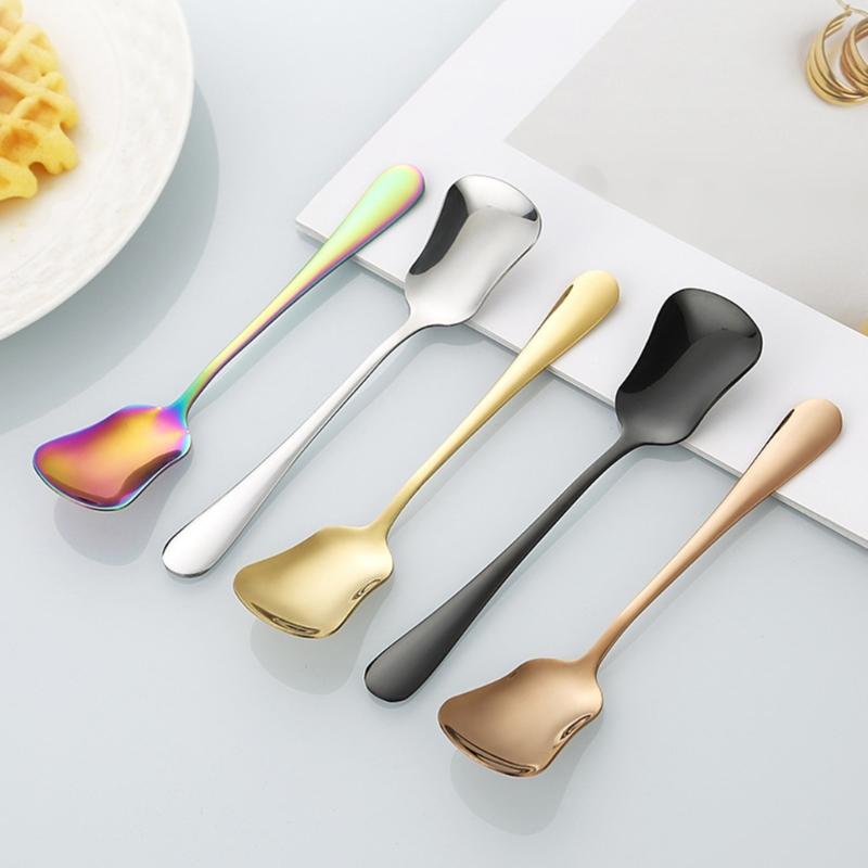 Gourd Shape Head Stainless Steel Small Shovel Spoon For Serving Ice Cream Yogurts And Other Sweet Dessert Treats