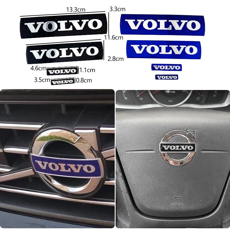 sbfqv0 Car Front Grille Emblem Car Steering Wheel Center Emblem Sticker for Volvo V40 V50 S40 S80 XC60 S90 XC90 Interior Decoration