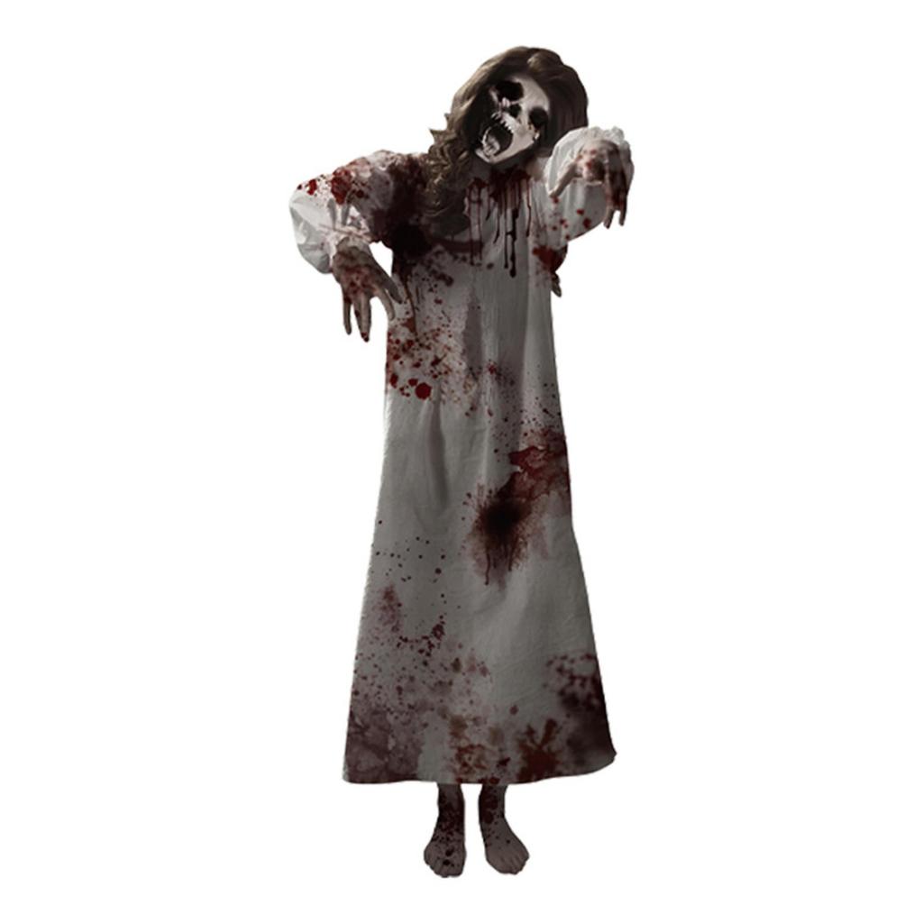 Halloween Wall Stickers Horror Female Hanged Nun Window Decoration Stickers Window Stickers Pvc Self-adhesive Holiday Door Stickers