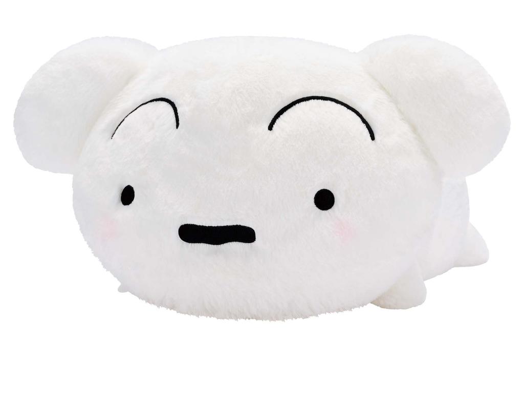 Crayon Shin-chan Super Mofugut Nokkari Shiro Plush Toy, Approx. 35cm, Can be placed on your head