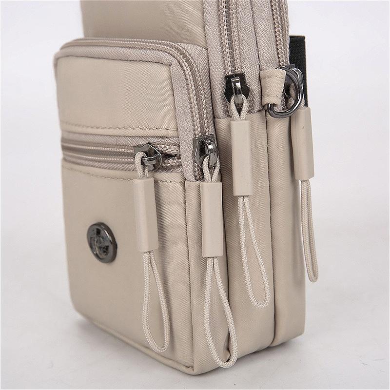 Women’s Mini Crossbody Phone Bag Waterproof Nylon Shoulder Bag Multi Pocket Small Messenger Purse Lightweight Travel Handbag