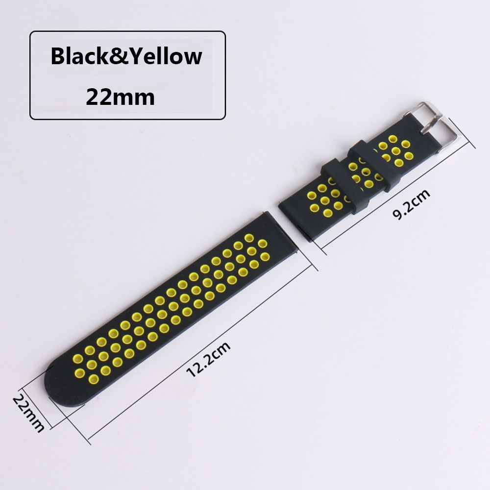 20mm 22mm Quick Release Silicone Universal Steel Buckle Wristband Watch Band Bracelet Strap
