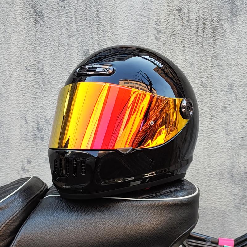Four season universal cruise motorcycle helmet, men's and women's personalized motorcycle retro full helmet
