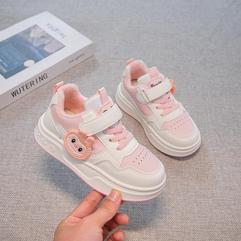 

Girls shoes, children s sneakers2026Spring new casual sports shoes, soft-soled princess white shoes 26Inner Length16.5cm розовый