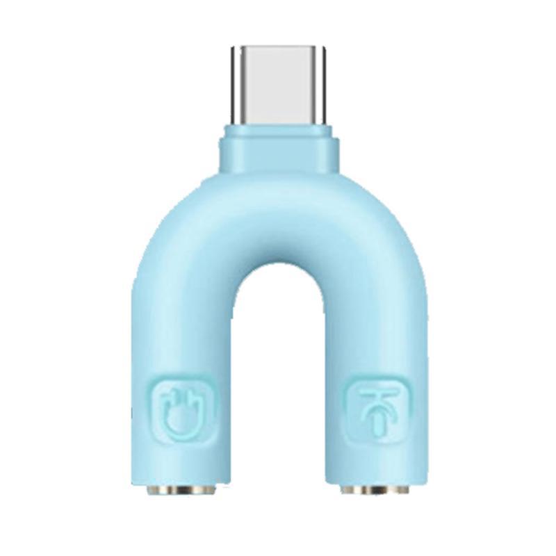 Typ C U-Typ 2-in-1 Audio Adapter Konverter Kabel Hub Zum Aufladen Anrufen Musik hören