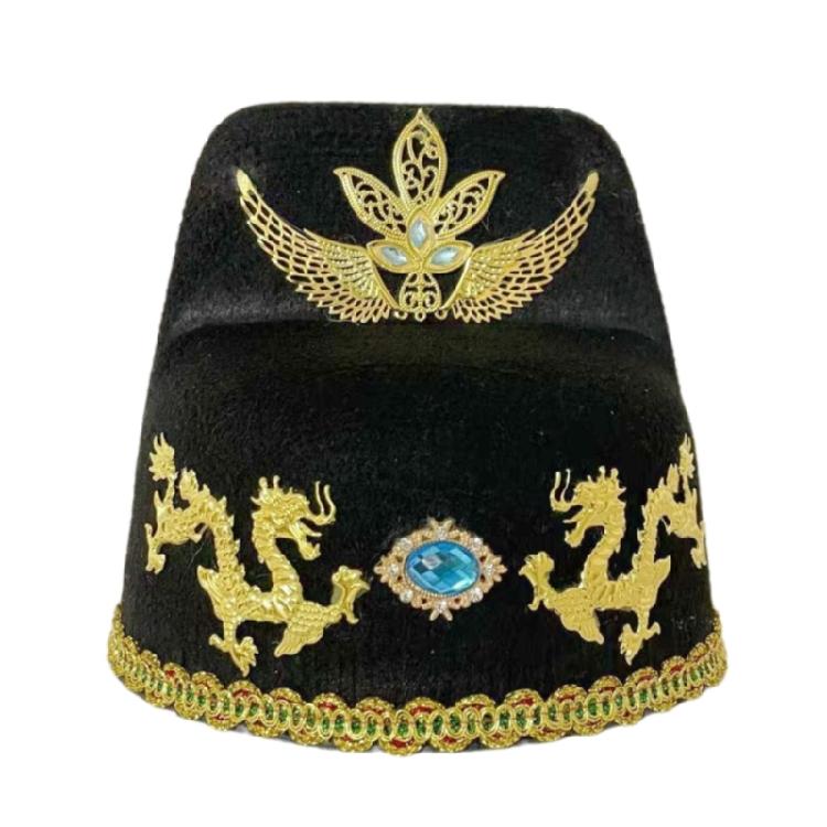 

Ancient Chinese Officer Hat Costume Accessory for Adults for Theater Performances and Cultural Event S чорний