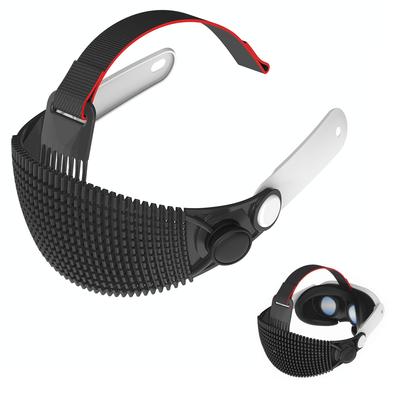 SHEAWA Head Strap/Headband for Meta Quest 3S/3 - Reduces Weight, Comfortable for VR While Lying Down, Pressure Distribution, Silicone Rubber, Compatib