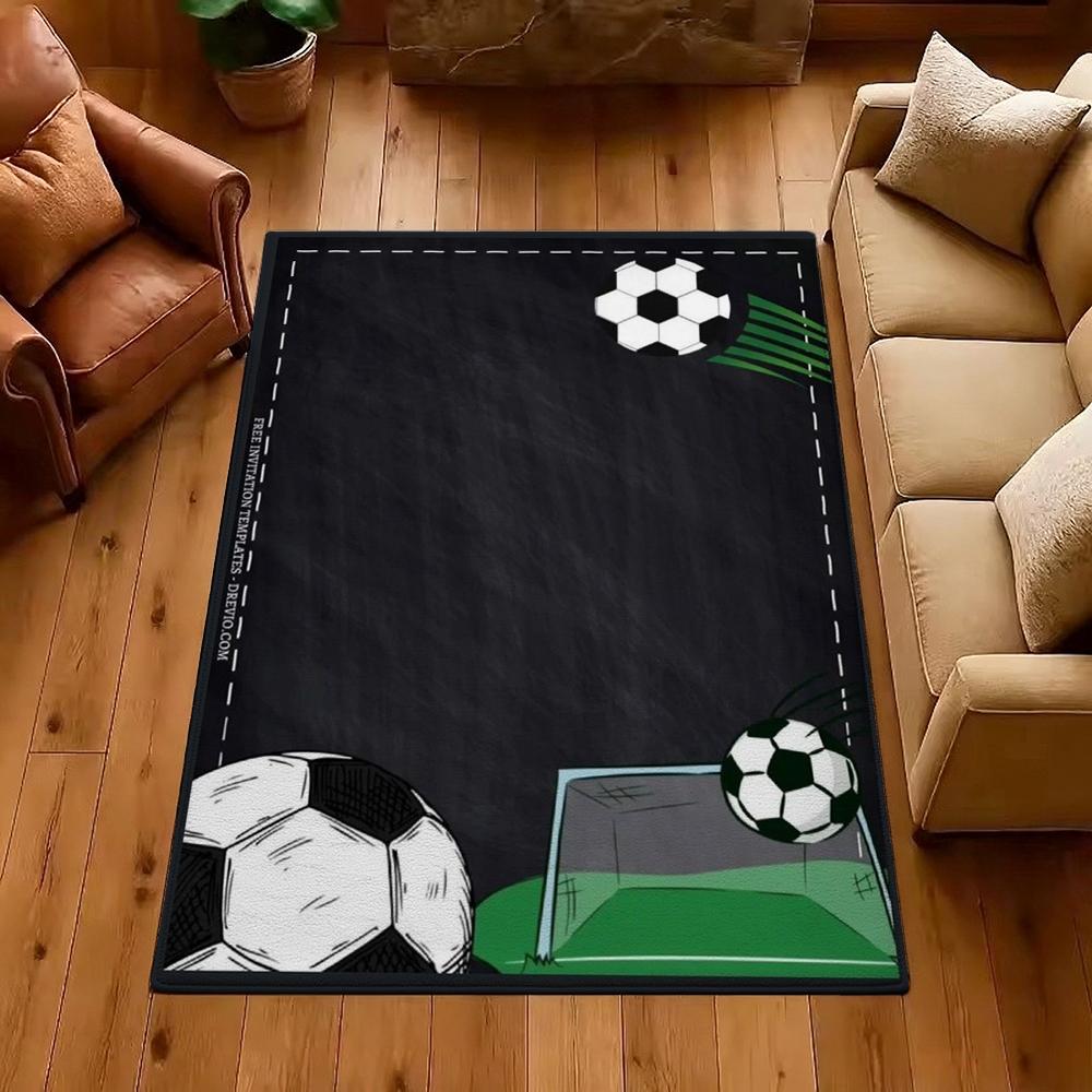 Football Game Patterned Rug Allseason Carpet For Bathroom Kitchen Home Decor New Year Gift