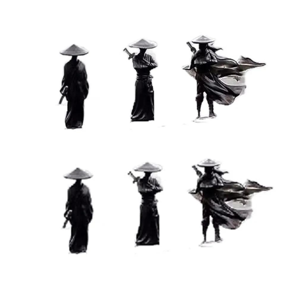 

6 шт./набор Модель Мини Фигурка Китайский Мечник Изысканная Статуэтка Древнего Воина Украшение Мультяшные Миниатюры Мечника Спальня