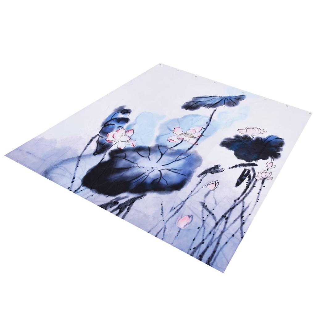 Verdunkelungsvorhang Wasserdicht Blumendruck Duschvorhang mit Haken für Badezimmer Schlafzimmer Wohnzimmer Arbeitszimmer