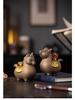 Chinese Ceramic Tang Horse Ornament Pair - Zodiac Year Desktop Decoration