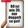 Vintage Metal Wall Art Sign 60th Birthday Funny Quote Decor