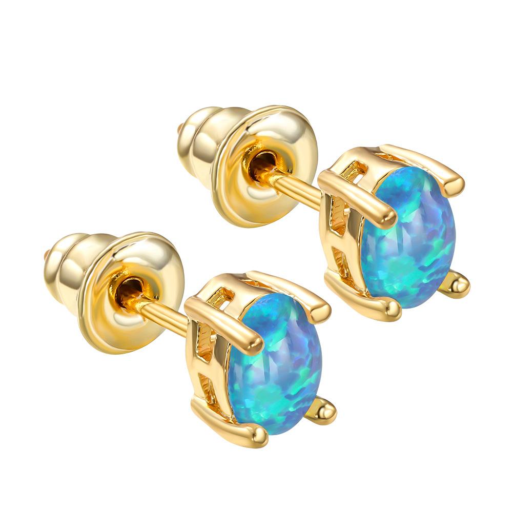 European and American Fashion Minimalist Style Oval Earrings Mini Cute and Versatile Girl Heart Earrings