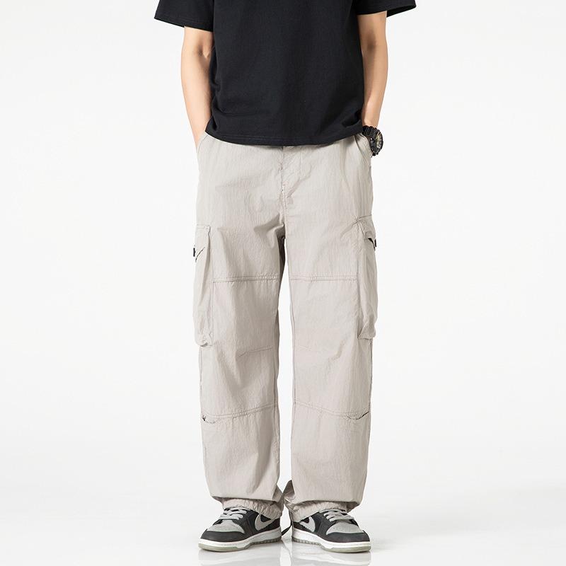 Men's overalls casual loose trousers summer new pants men's trendy brand high-end men's clothing