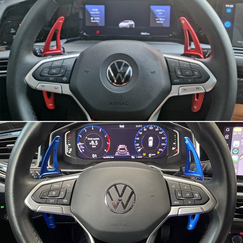 Car Paddle For Volkswagen Golf MK7 7.5 8 VW Polo MK6 Touareg Tiguan Car Steering Wheel Extension Shifter Aluminum DSG Gear Shift