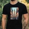 Unisexs Times Square Motif Cotton TShirt Size Xs To 5xl