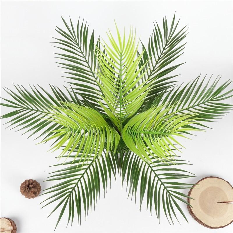 Faux Greenery Wall Panel Featuring 9head Iron Tree And Ferns For Home Indoor Decor