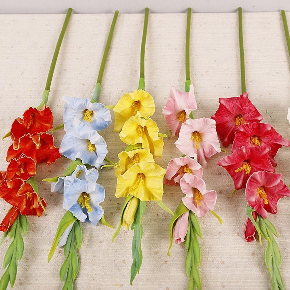 PU Simulation Gladiole Blume Florale Kunst Kunstblumen Außengartendekor