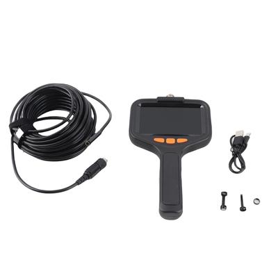 Inspection Camera Dual Lens Inspection Camera with Light 10m 32.8FT Industrial Borescope IP67 Waterproof Flexible Cable