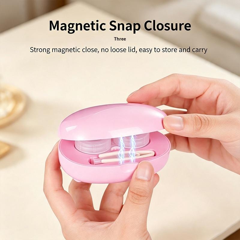 1 Set Portable Contact Lenses Case Contact Lenses Cleaner Ultrasonic With Removable Box Remove Tear Protein Cleaning Machine