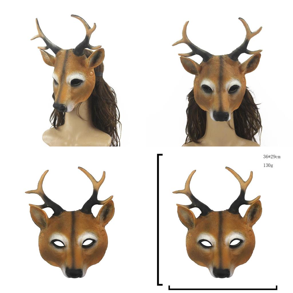 Splendida Maschera di Cervo Per Cosplay e Feste in Costume Varie Opzioni di Colore