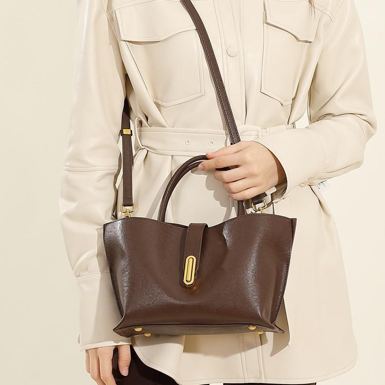 Bags Women'S Head Layer Vegetable Tanned Cowhide Tote Bag Fashion Commuter Handbag Women'S Crossbody Bag