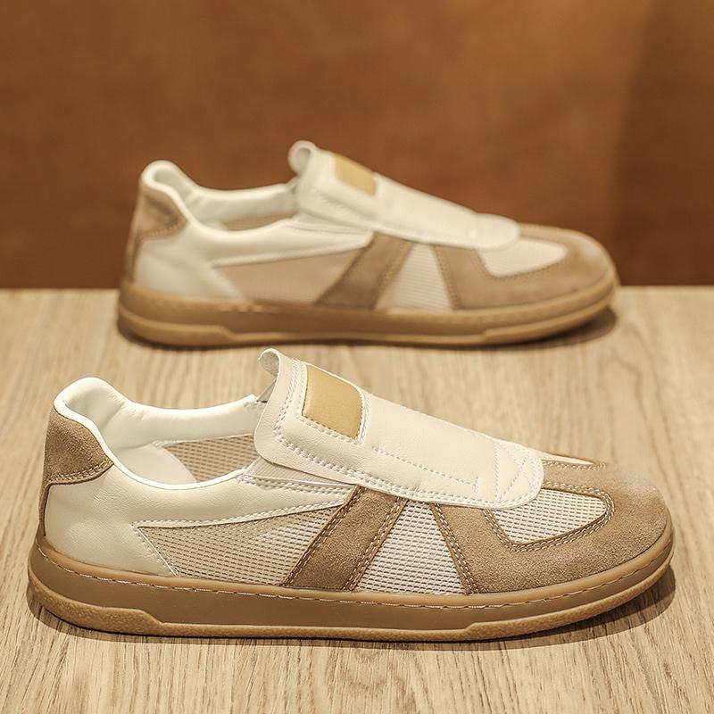 

Новые студенческие кожаные повседневные туфли, мужская спортивная обувь, мужская повседневная обувь, высококачественная прочная подошва, мужские туфли без застежек 42