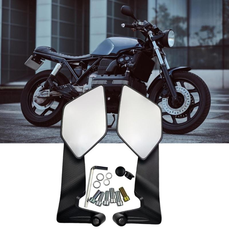 Motorcycle Shockproof Rear View Mirror Offering Clear Sightlines Increased Safety for Speed Enthusiasts Long Rides 2pcs
