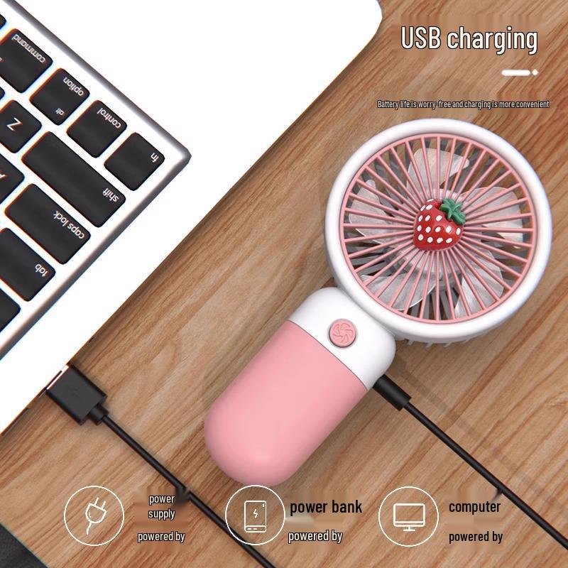 Newcomer Discount: Portable USB Rechargeable Handheld Mini Fan for Kids