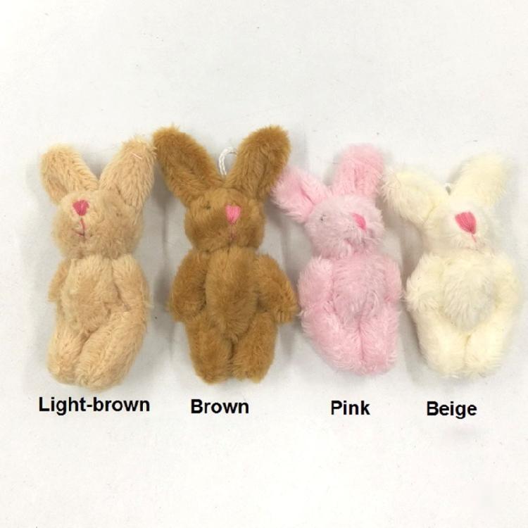 Joint Rabbit Pendant For Keychain Making DIY Ornaments Gifts Bouquet Toy Doll