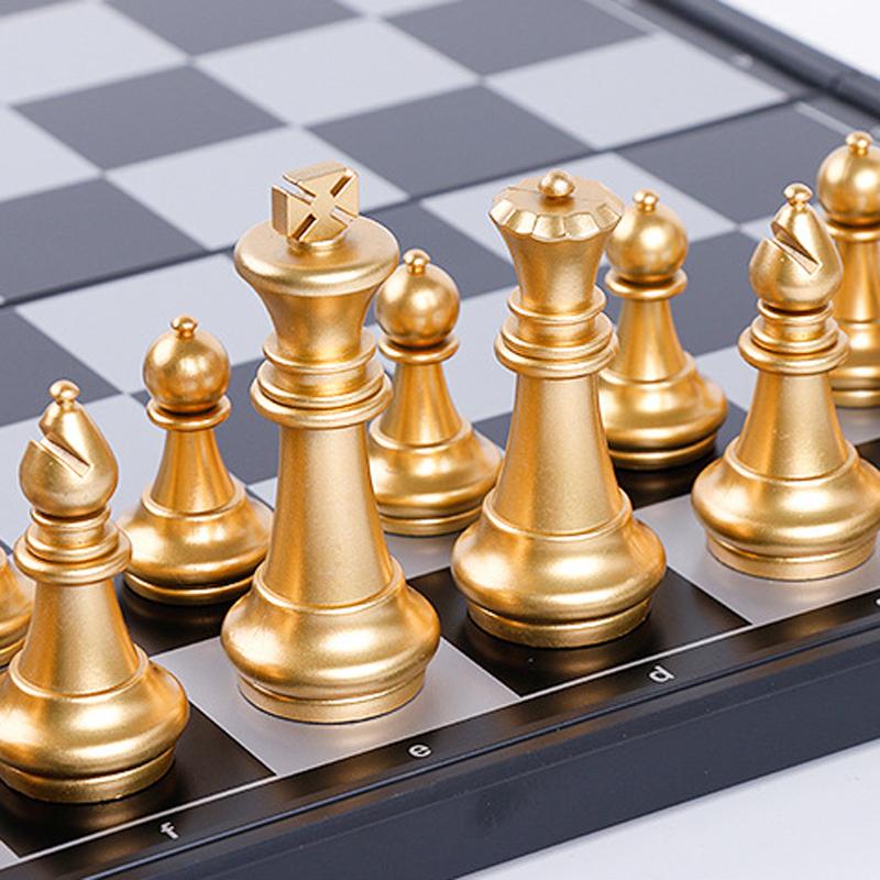 Magnetic Chess Foldable Chess Board Puzzle Chess Game Toy Chess Chess Training Equipment Portable Chess Set 4812A