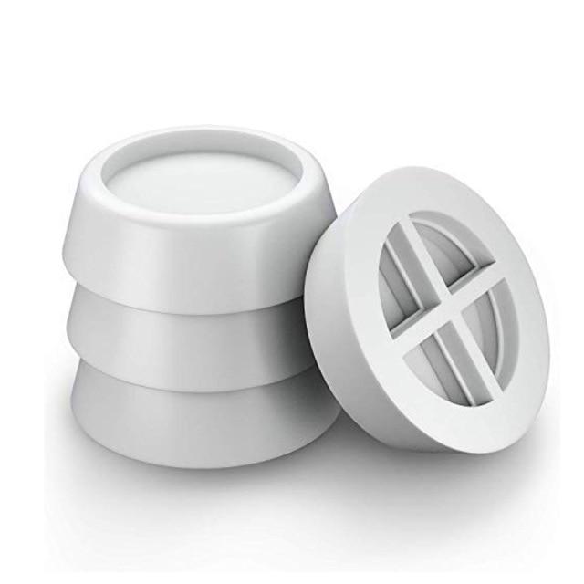 Weiße Waschmaschinen-Fußpolster für Anti-Vibrations-Waschmaschine und Trockner, Anti-Rutsch-Matte, Gummi-Isolationsfüße