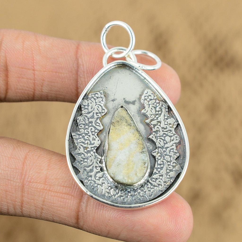 Womens Day Deal 925 Sterling Silver Geode Agate Druzy Stone New Pendant Jewelry