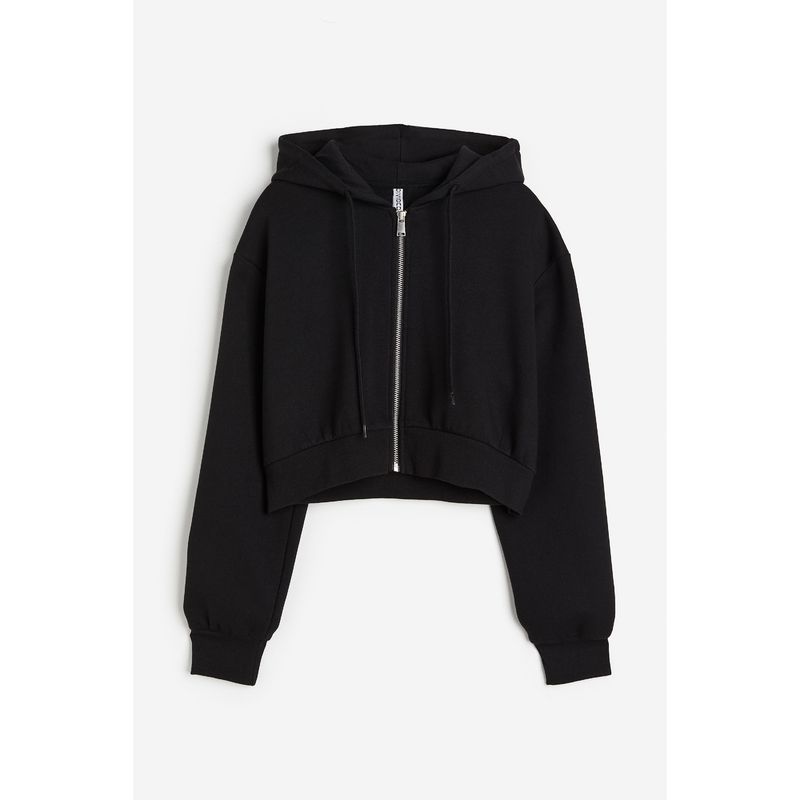 

Женская одежда HM Толстовка Летняя Повседневная и Удобная Свободная Короткий Длинный рукав На молнии С капюшоном Толстовка 1193900 Black 170/116A(XL)