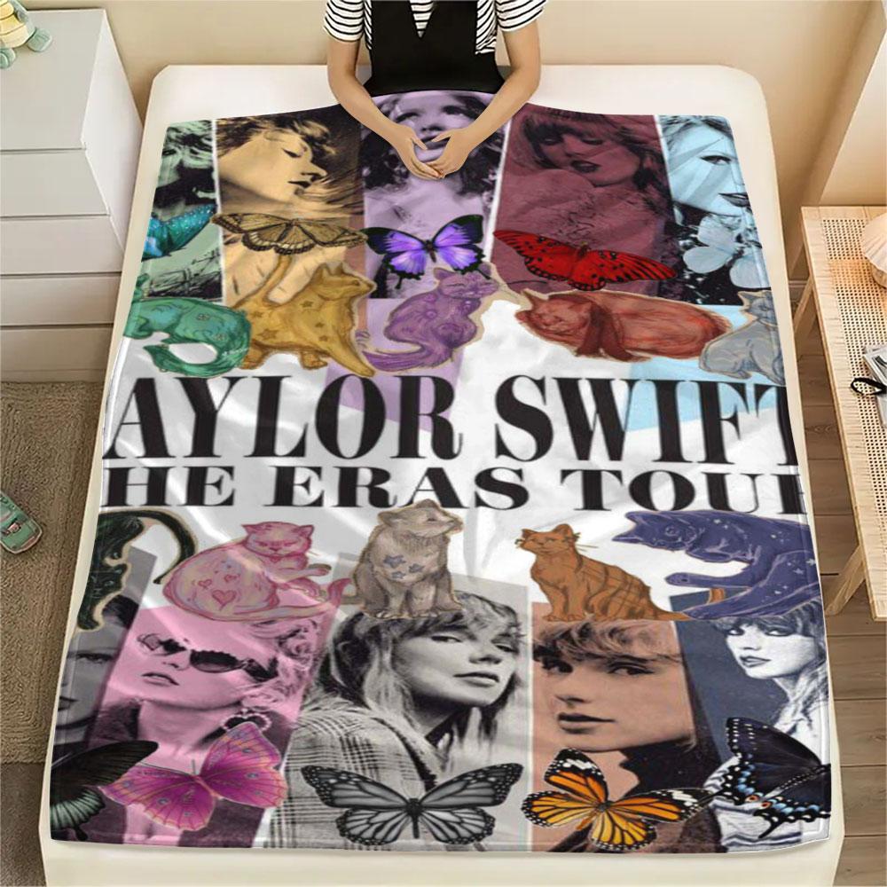 Taylor Swift printing Flannel Blanket Bedroom Sofa Camping Warm blanket Gifts for family and friends-MJ002
