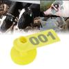 1 100 Number Plastic Livestock Ear Tag Animal Tag for Goat Sheep Pig (Yellow)